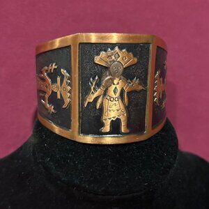 SOLID COPPER Kachina Bell Trading Post Cuff BRACELET